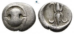Boeotia. Mycalessos circa 400-375 BC. Obol AR