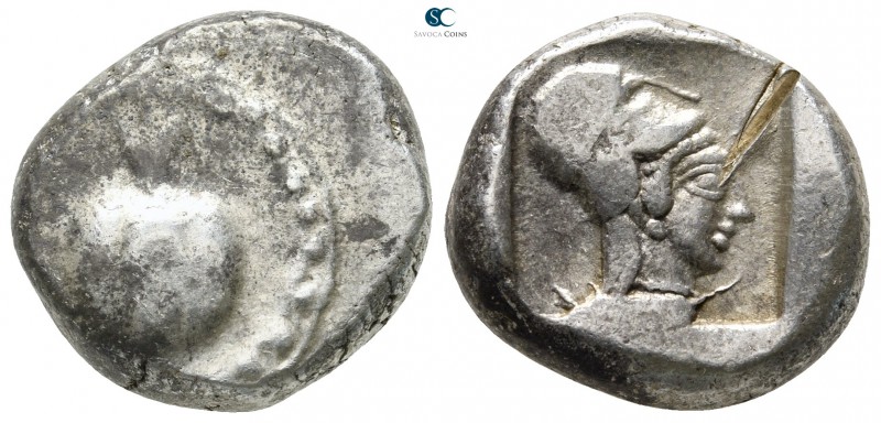 Pamphylia. Side 460-430 BC. 
Stater AR

20 mm., 10,83 g.

Pomegranate, dott...