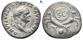 Divus Vespasianus Died AD 79. Struck under Titus AD 80-81. Rome. Denarius AR