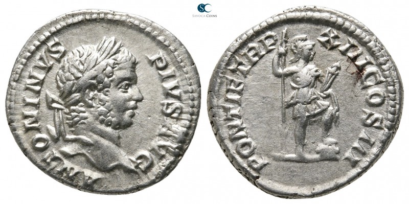 Caracalla AD 198-217. Rome
Denarius AR

18 mm., 3,37 g.

ANTONINVS PIVS AVG...