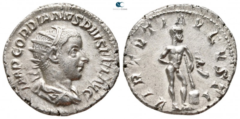 Gordian III AD 238-244. Rome
Antoninianus AR

21 mm., 3,31 g.

IMP GORDIANV...