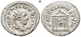 Philip I Arab AD 244-249. Ludi Saeculares (Secular Games) issue, commemorating the 1000th anniversary of Rome. Rome. Antoninianus AR