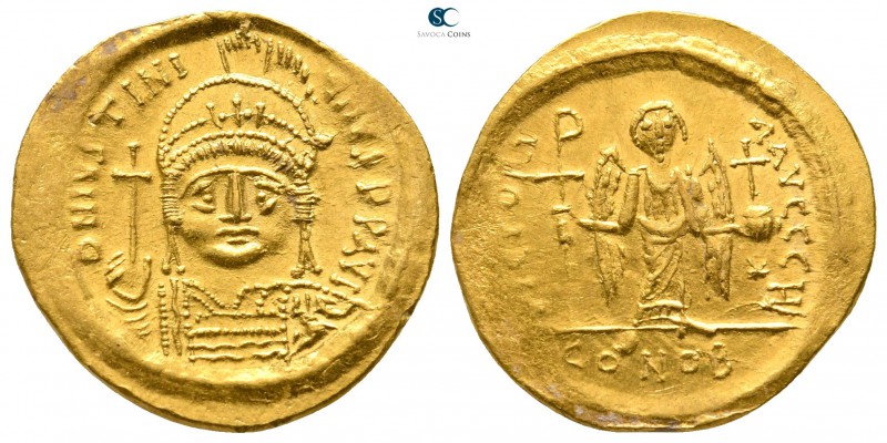 Justinian I AD 527-565. Constantinople
Solidus AV

20 mm., 4,50 g.

D N IVS...