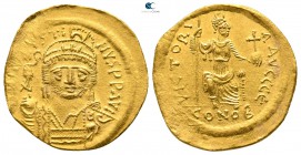 Justin II AD 565-578. Struck AD 567-578. Constantinople. 5th officina. Solidus AV