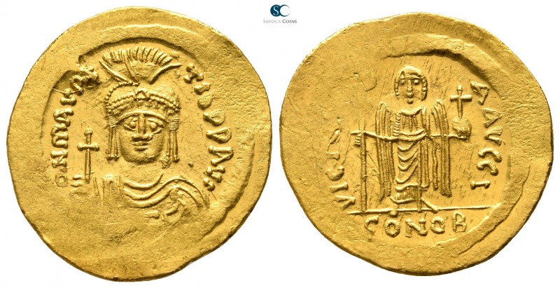 Maurice Tiberius AD 582-602. Struck AD 583/4-602. Constantinople. 10th officina...