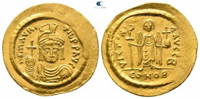Maurice Tiberius AD 582-602. Struck circa AD 583/4-602. Constantinople. 2nd officina. Solidus AV