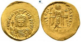 Maurice Tiberius AD 582-602. Struck AD 583-602. Constantinople. 4th officina. Solidus AV