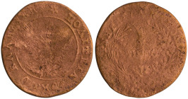 GREECE: 1 Lepton (1828) (type A.1) in copper. Phoenix with converging rays on obverse. Variety "108-F.d" by Peter Chase. Trace of extra flame. Coin al...