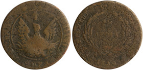 GREECE: 10 Lepta (1830) (type B.1) in copper. Phoenix (small) within pearl circle on obverse. Variety "269-G.g" by Peter Chase. Medal alignment. (Hell...