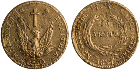 GREECE: 10 Lepta (1831) (type C) in copper. Phoenix on obverse. Variety "401-A.a" by Peter Chase. (Hellas 18.1). Fine.
