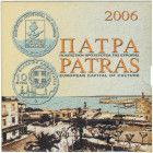 GREECE: Euro coin set (2006) composed of 1, 2, 5, 10, 20 & 50 Cent and 1 & 2 Euro (B/UNC) and a silver (0,925) collectible 10 Euro coin (Proof) (Hella...
