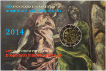 GREECE: 2 Euro (2014) in bi-metal commemorating the 400 years from the death of Domenikos Theotokopoulos. Inside official wallet blister. (Hellas E.8....