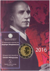 GREECE: 2 Euro (2016) in bi-metal commemorating the 120 years from the birth of Dimitris Mitropoulos. Inside official wallet blister issued by the Ban...