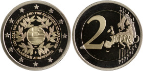 GREECE: 2 Euro (2021) in bi-metal commemorating the 200 years since the Greek Revolution. Inside its official case with CoA with no "05316". (Hellas E...