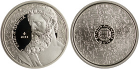 GREECE: 10 Euro (2023) in silver (0,925) commemorating the Greek culture - Mathematicians / Euclid. Bust of Euclid facing left on obverse. Inside its ...