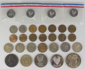 CYPRUS: Lot of 30 coins composed of 2x 1/2 Piastre (1934), 4x 1/2 Piastre (1944), 8x 1/2 Piastre (1949), 1 Piastre (1887), 1 Piastre (1934), 2x 1 Pias...