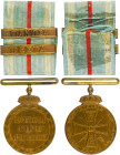 GREECE: Medal of the Greek-Turkish war 1912-13. Accompanied by its full original ribbon (worn). D5 & D7 clasps are attached on ribbon. Engraved by G I...