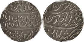 INDIA / BRITISH (BENGAL PRESIDENCY): 1 Rupee (Year 19) in silver. Persian inscription on obverse. Persian - julus on reverse. Inside slab by NGC "AU D...