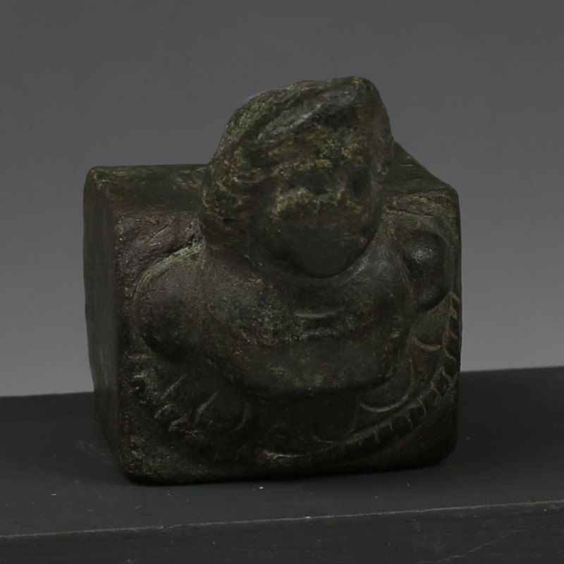 Roman bust of a boy applique (wagon or furniture)

ITEM: Bust of a boy appliqu...