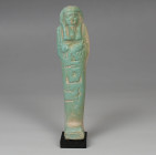 Egyptian shabti with hieroglyphics