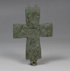 Byzantine reliquary cross (Encolpion) decorated with the important saints