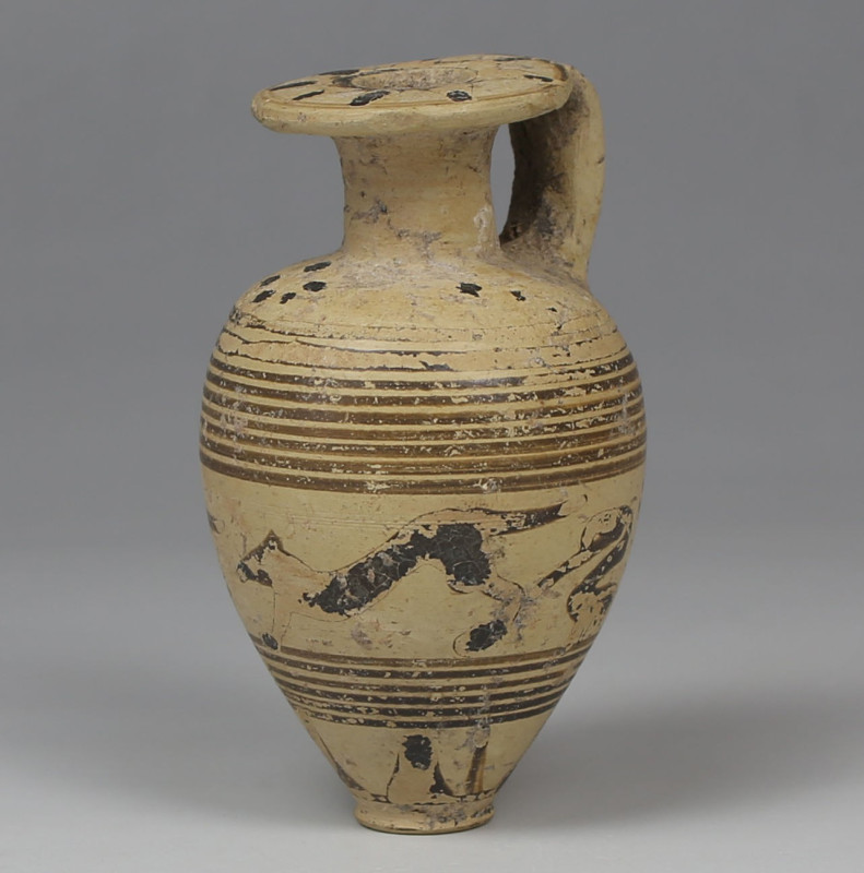 Greek piriform aryballos

ITEM: Piriform aryballos
 MATERIAL: Pottery
 CULTU...