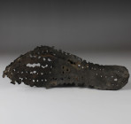 Roman sole of a shoe with hobnail holes