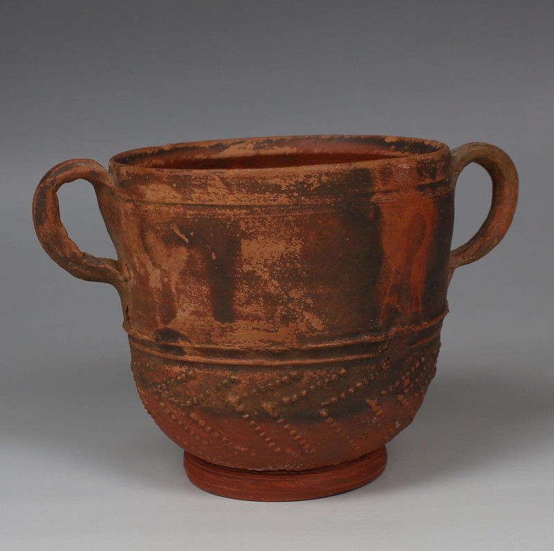 Roman skyphos with Barbotine decoration

ITEM: Skyphos with Barbotine decorati...