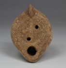 Christian oil lamp with cross