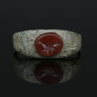 Roman ring depicting a bird