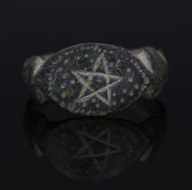 Medieval ring depicting a pentagram

ITEM: Ring depicting a pentagram
 MATERI...