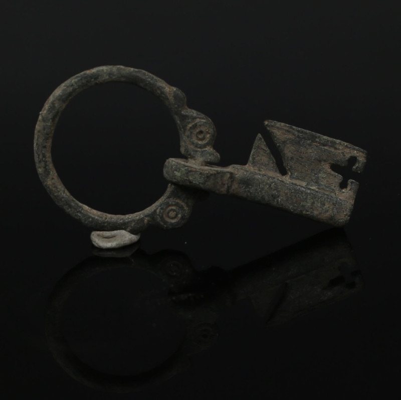 Late Roman / Byzantine key

ITEM: Key
 MATERIAL: Bronze
 CULTURE: Late Roman...