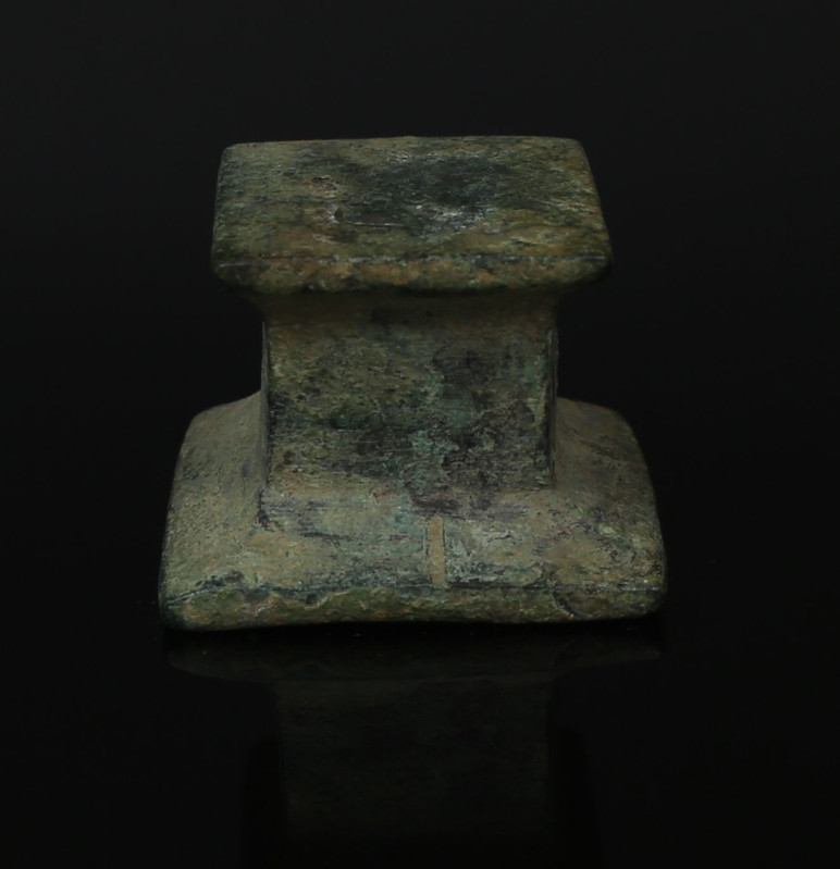 Roman statuette base

ITEM: Statuette base
 MATERIAL: Bronze
 CULTURE: Roman...