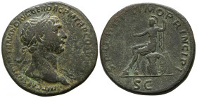 Roman, Sestertius, Trajan, 98 - 117 A.D