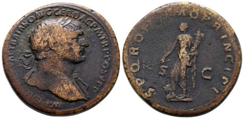 Roman, Sestertius, Trajan, 98 - 117 A.D

RULER: Trajan
 DATE: 98 - 117 A.D
 ...