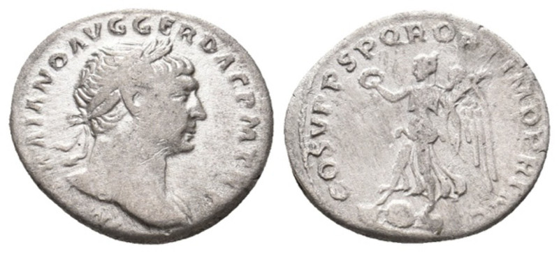 Roman, Denarius, Trajan, 98 - 117 A.D

RULER: Trajan
 DATE: 98 - 117 A.D
 DE...