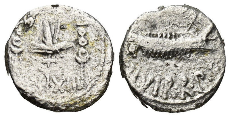 Roman, Denarius, Marc Antony, 32-31 B.C

RULER: Marc Antony
 DATE: Patrae (?)...