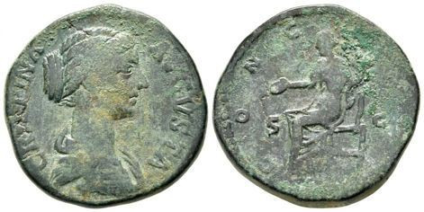 Roman, Sestertius, Crispina, wife of Commodus, 178 - 182 A.D

RULER: Crispina,...