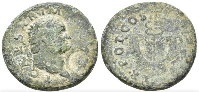 Roman, Dupondius, Titus, 79 - 81 A.D

RULER: Titus
 DATE: 79 - 81 A.D
 DENOM...