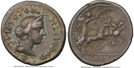 C. Annius T.f. T.n. and L. Fabius L.f. Hispaniensis (ca. 82-81 BC). AR denarius (20mm, 7h). NGC VF, edge cut. Rome. C•ANNI•T•F•T•N•-PRO•COS•EX•S•C•, d...
