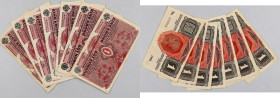 Austria-Hungary, set of 1 Koruna 1.12.1916 banknotes, (7 pieces)