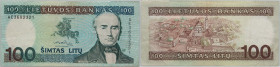 Lithuania, 100 Litu 1991, series AE