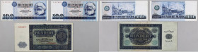 Germany, GDR, set of 100 mark banknotes 1948/75, (3 pieces)