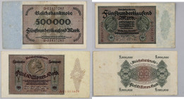 Niemcy, zestaw 500 000 i 5 milionów marek 1923, (2 sztuki)
