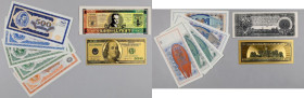 World, set of fantasy banknotes, Nawrodi Corporation and others, (7 pieces)