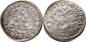 Austria, Leopold I 1657-1705, 3 Kreuzer 1667, Graz