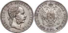 Austria, Franz Joseph I, 2 Florins 1872, Vienna