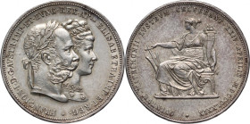 Austria, Franz Joseph I, 2 Gulden 1879, Silver Wedding Jubilee, Vienna