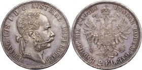 Austria, Franz Joseph, 2 Florins 1880, Vienna