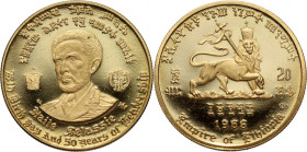 Ethiopia, Hailé Selassie I, 20 Dollars 1966, Golden Jubilee